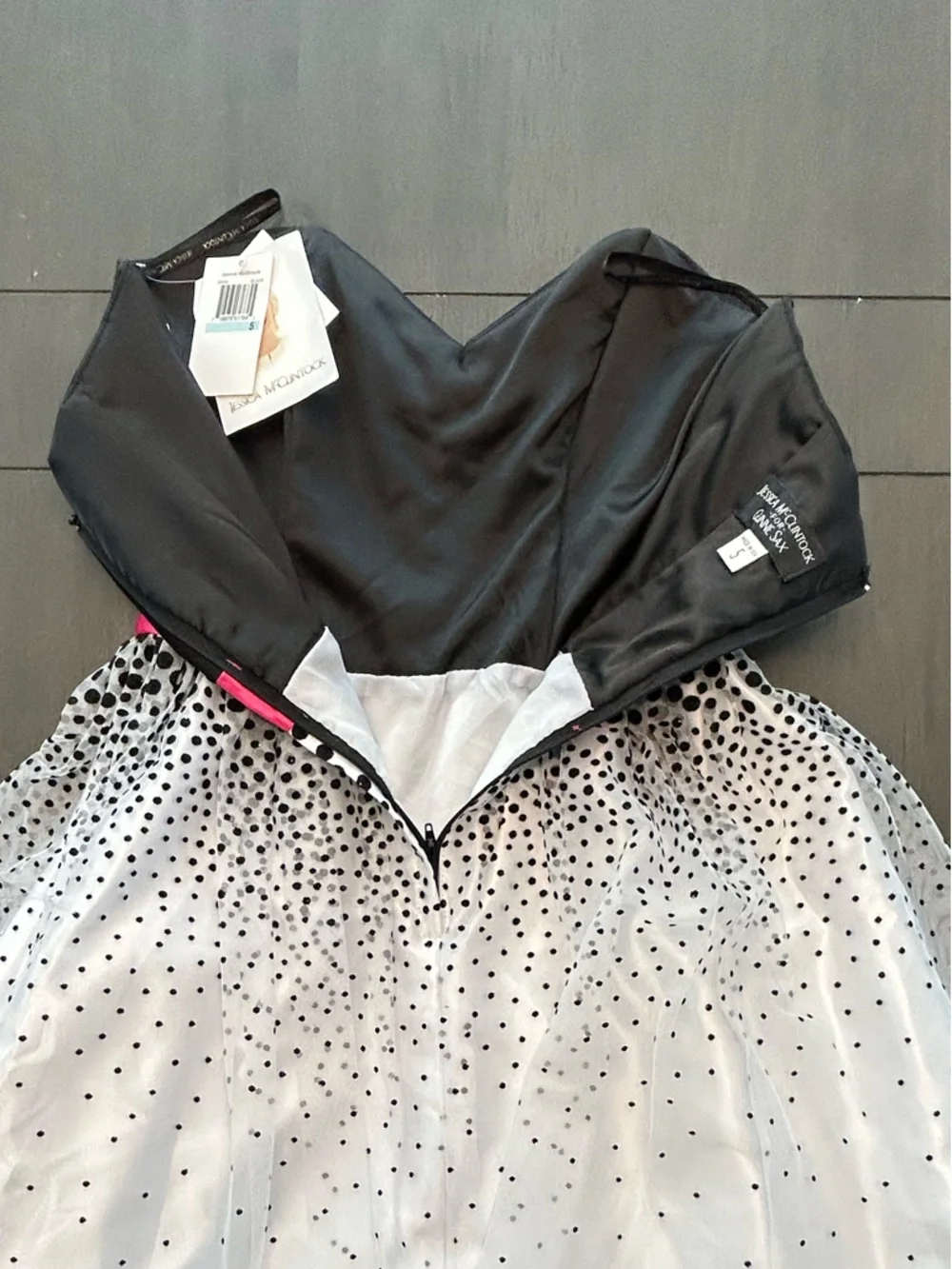 VTG Y2K Jessica McClintock Gunne Sax strapless tulle prom cupcake dress NWT 5 - Picture 8 of 12